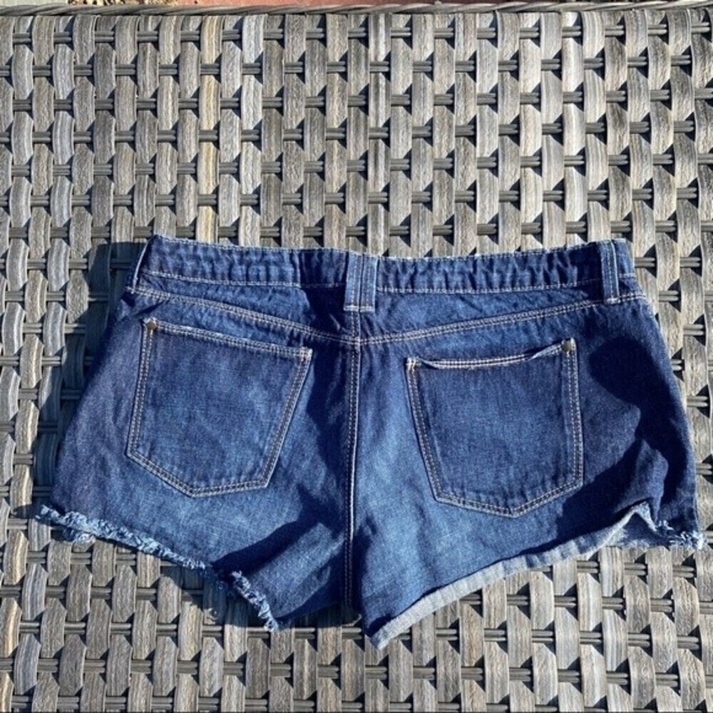 Aqua embroidered cutoff shorts - Picture 10 of 12